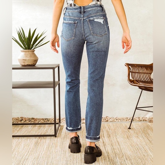 NWT Flying Monkey Mid-Rise Ankle Straight Jean Stretch Denim Women’s Siz… - Picture 11 of 13